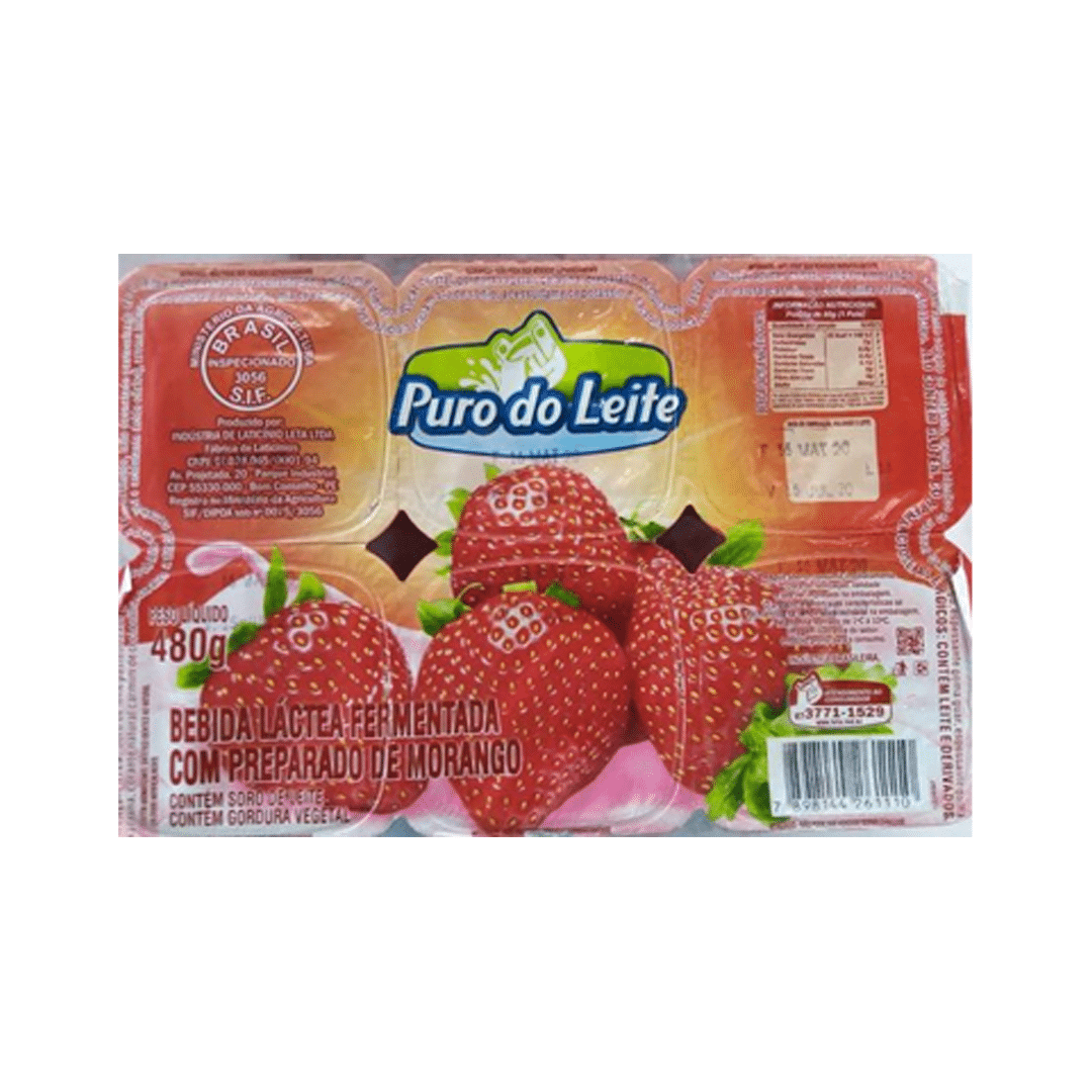 Beb Lac Morango Bd Puro Do Leite 480G