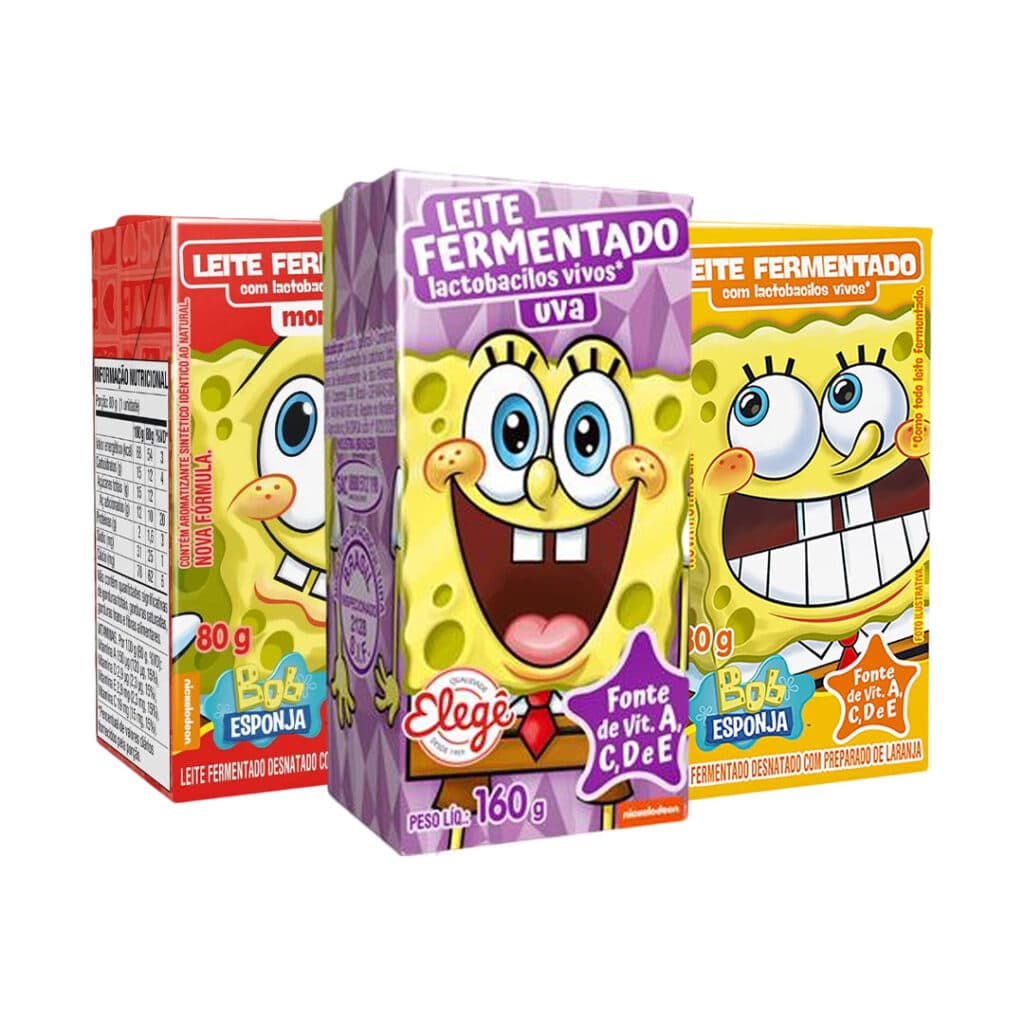 Leite Ferm Bob Esponja (Sabores) Elegê 80G