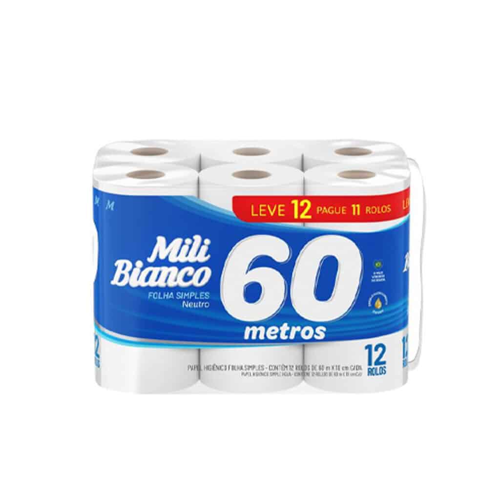 Papel Hig. Folha S Neut 60M Mili B L12P11