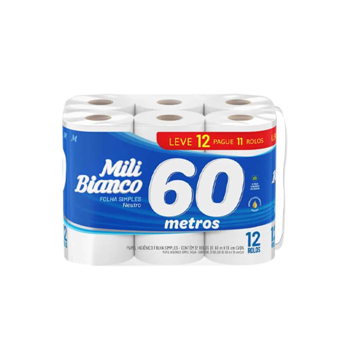 Papel Hig. Folha S Neut 60M Mili B L12P11