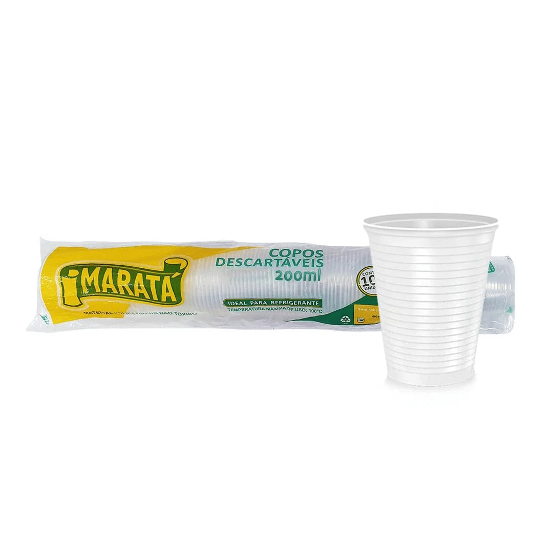 Copo Desc Branco Marata 200ML 100UN
