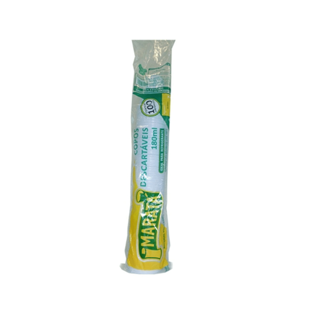 Copo Desc Transp Marata 180ML 100UN