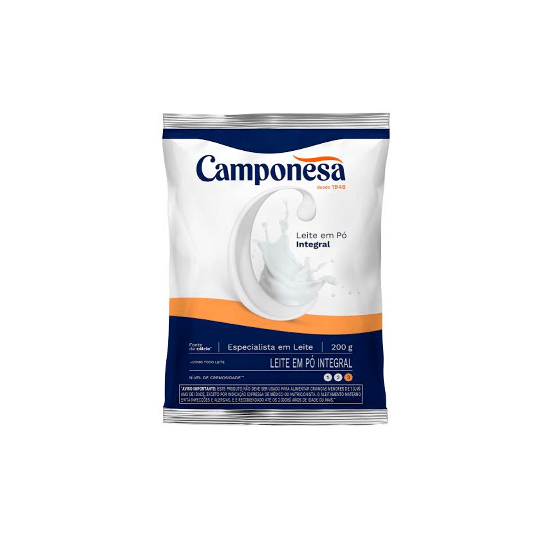 Leite Po Integral Camponesa 200G