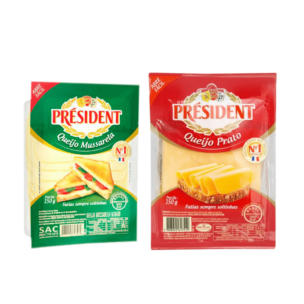 Queijo President 150G (PRATO OU MUSSARELA)