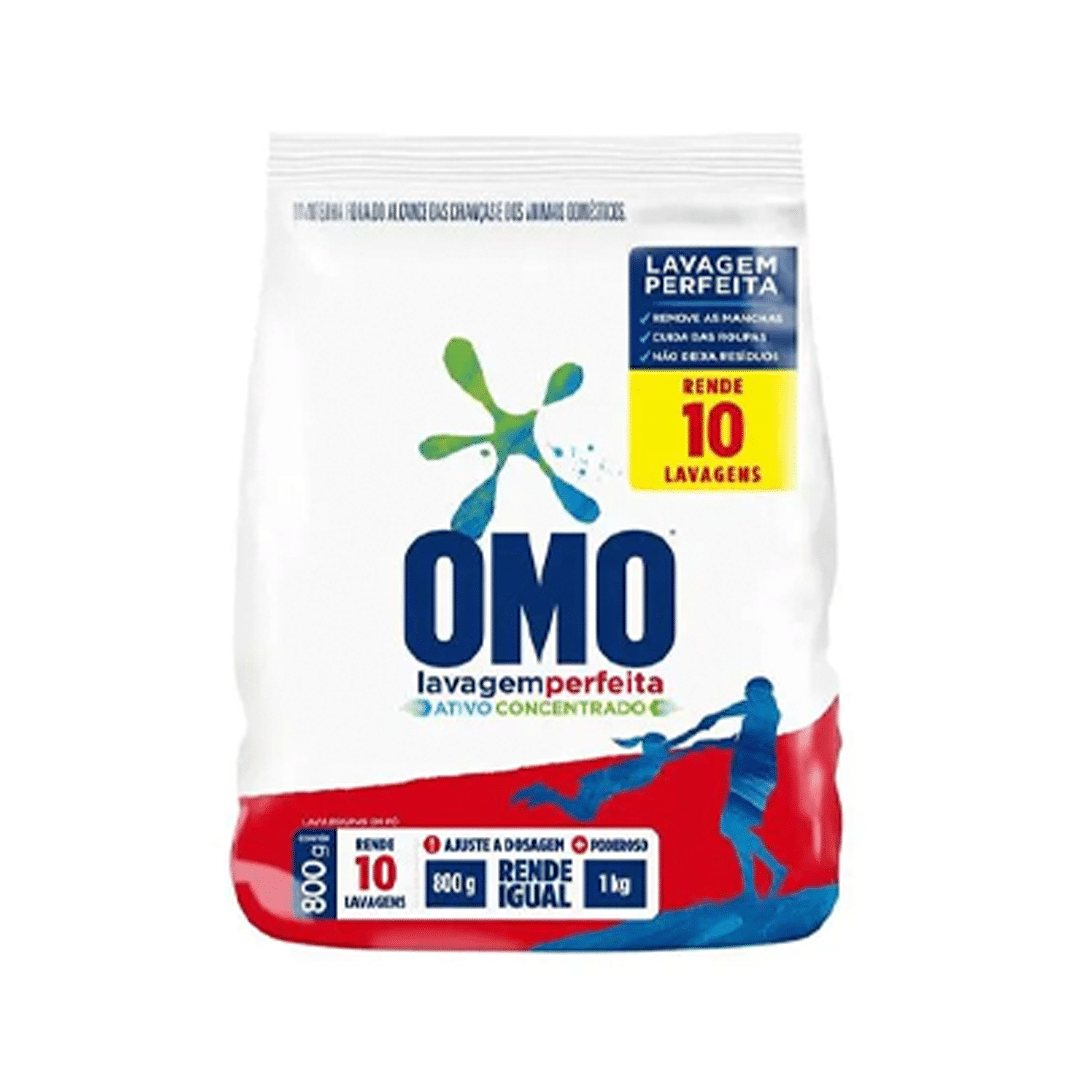 Sabão Pó Lavagem Perf Bag Omo 800g