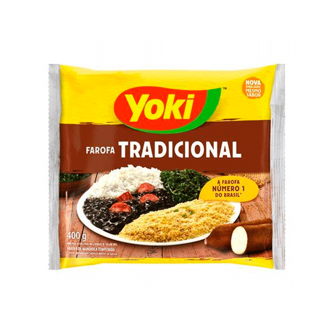 Farofa Mandioca Temperada Yoki 400g