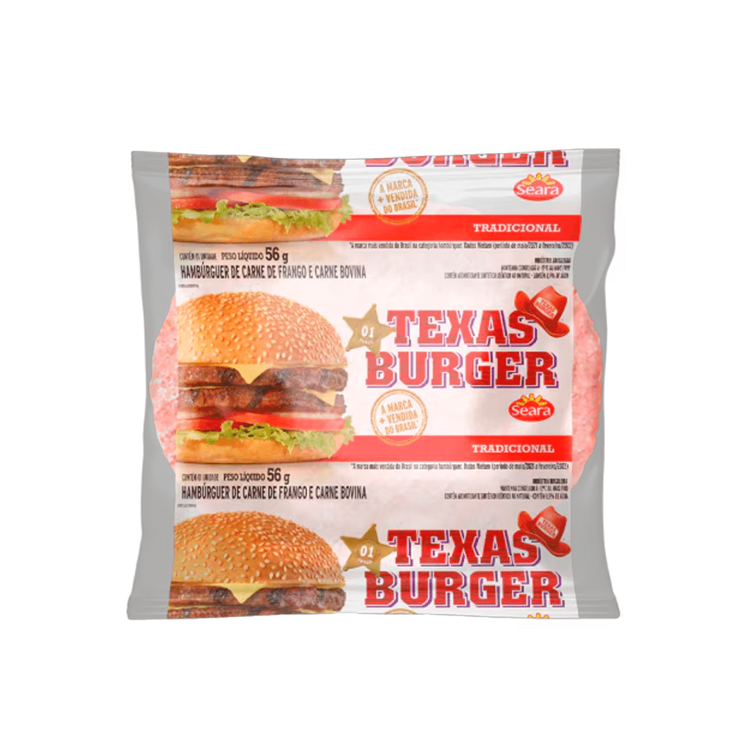 Hamburguer Granel Seara Texas Burguer 56G