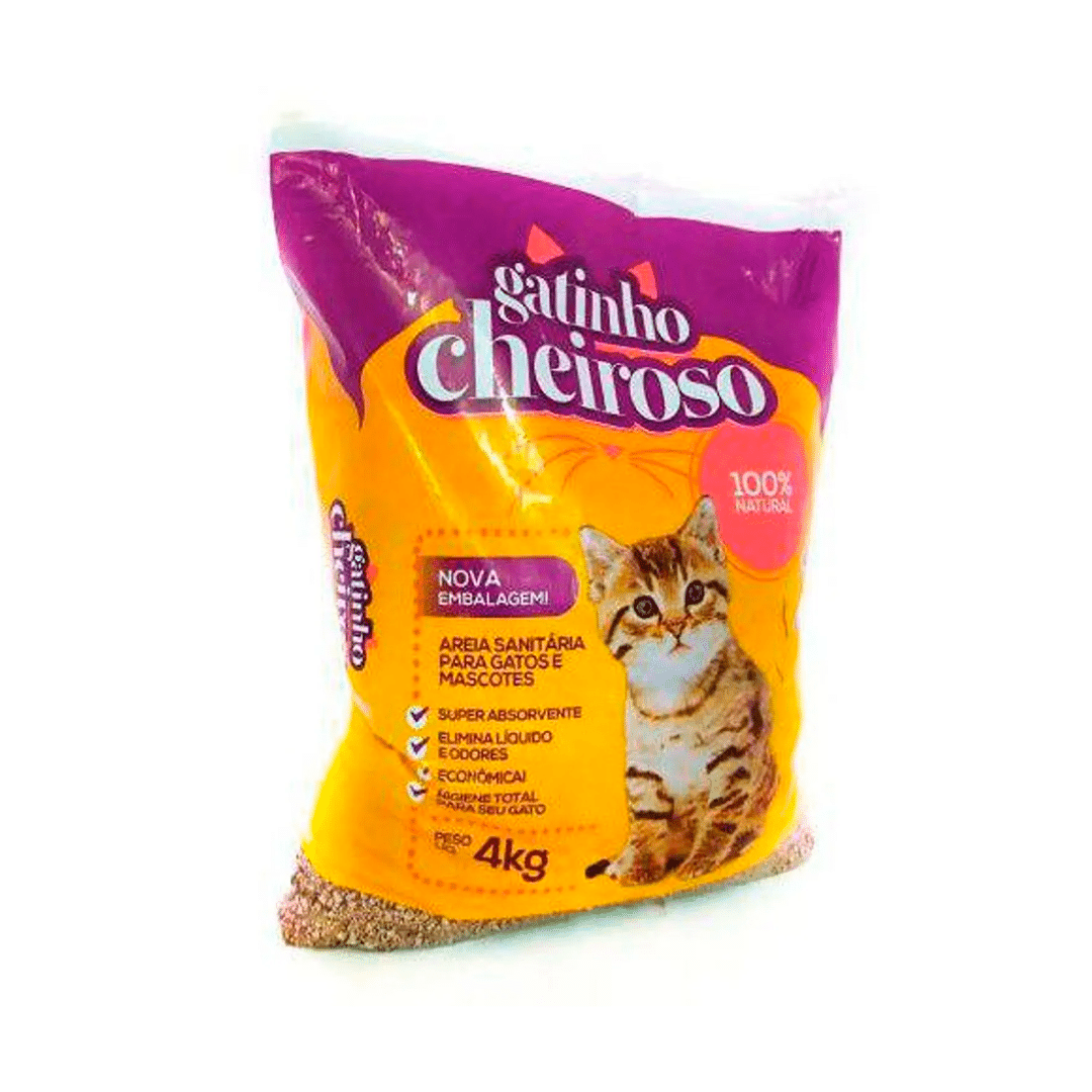 Areia Sanitária Gatinho Cheiroso 4kg
