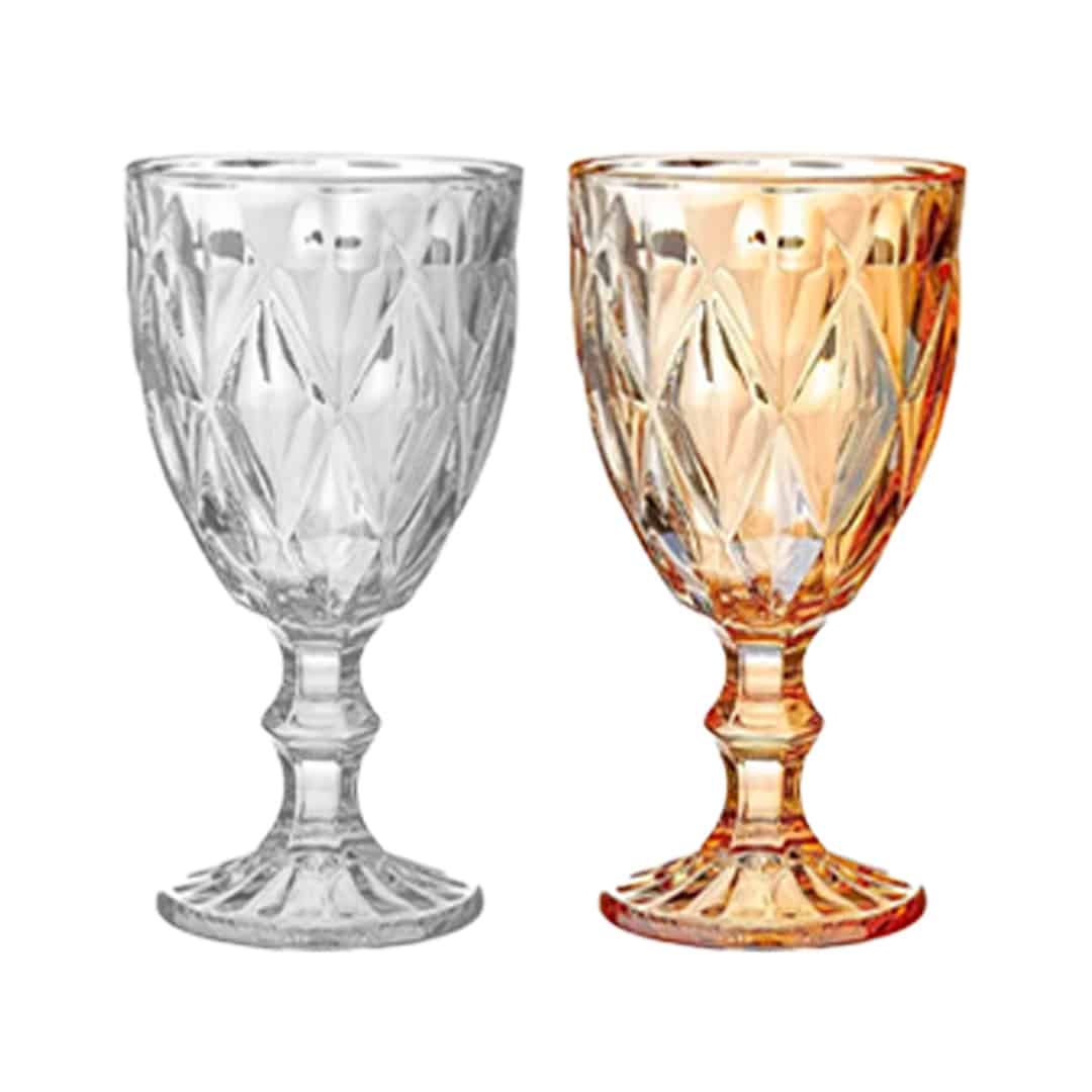 Taça De Vidro Diamante 340ml (CORES)
