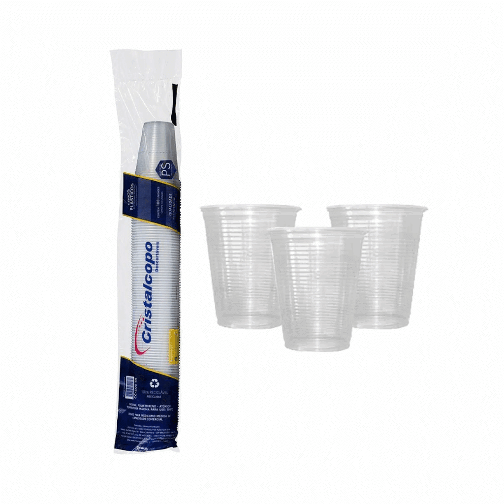 Copo Desc Transp Cristalcopo 180ml 100UN
