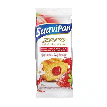 Bolinho Zr Baun C Morango Suavipan 40g