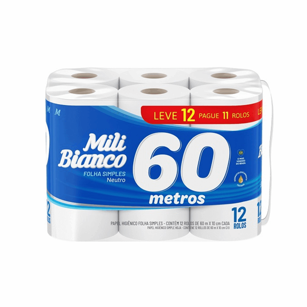 Papel Hig Folha S Neur 60M Mili B L12P11