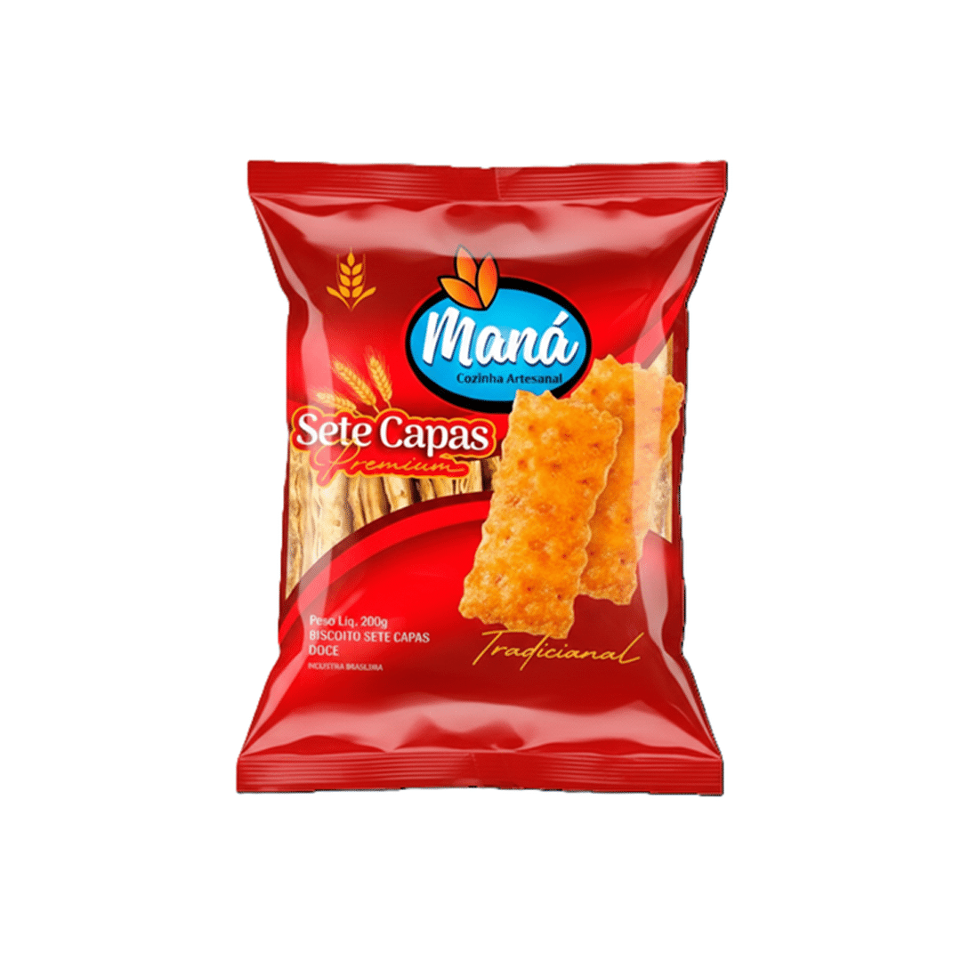 Biscoito Sete Capas Doce Prem Mana 155g