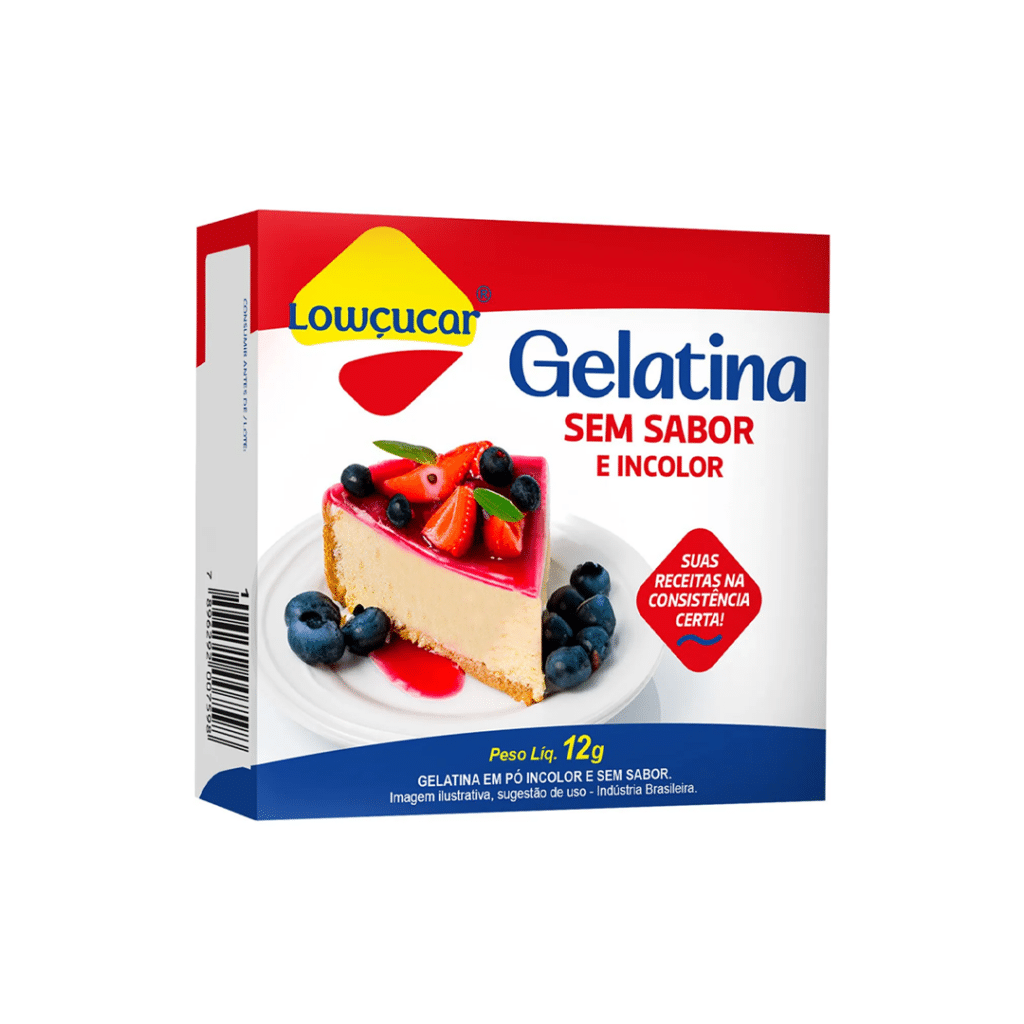 Gelatina Em Po S Sabor Incolor Lowcucar 12g