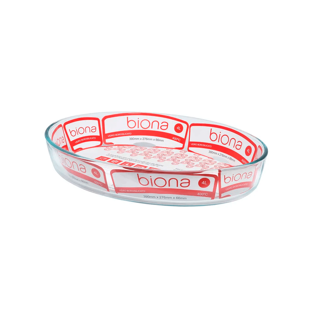 Assadeira Borosilicato Oval Vd Biona 3,7L