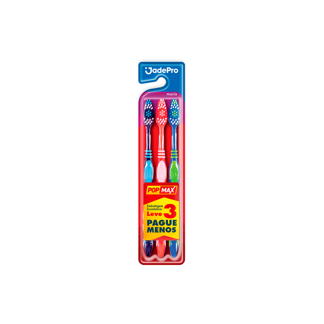 Escova Dental 033 Pop Jade Macia Jadepro 3Un