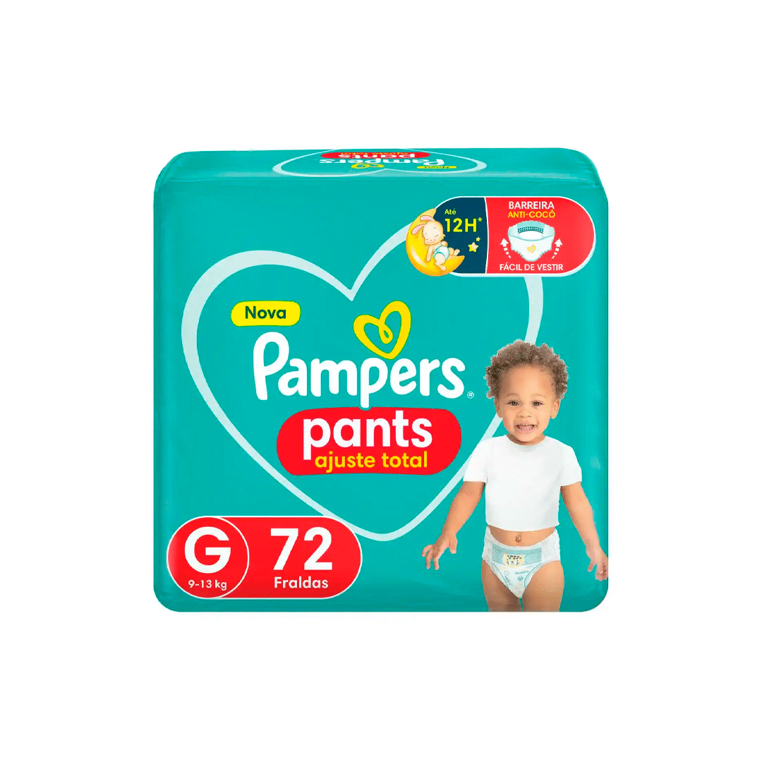 Fralda Desc Pants Pampers 72UN (Tamanhos)