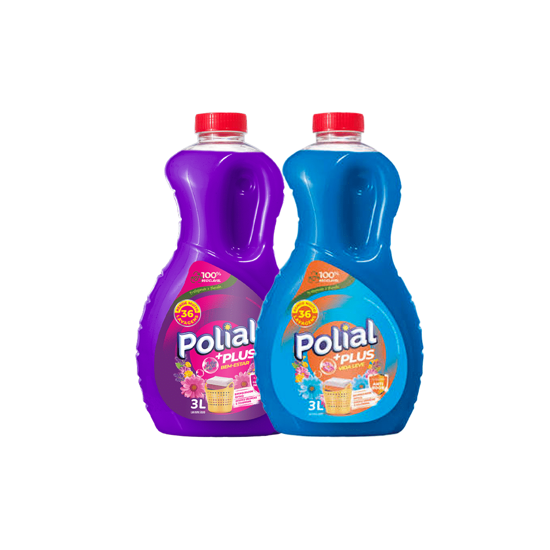 Lava Roupa Liquido Polial 3L (Fragrâncias)
