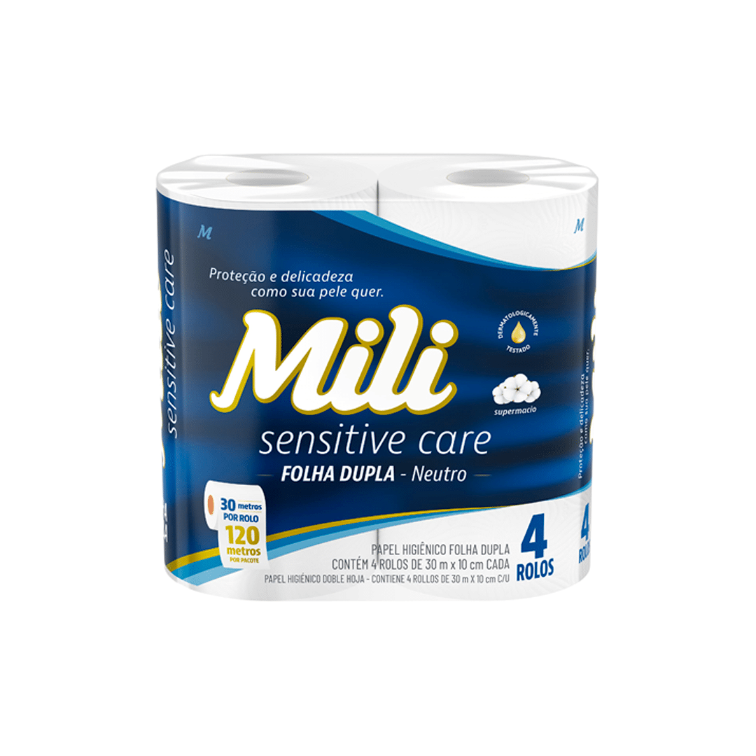 Papel Hig Folha D Neutro 30m Mili 4Un